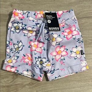 Bonds Purple and Pink Floral Shorts